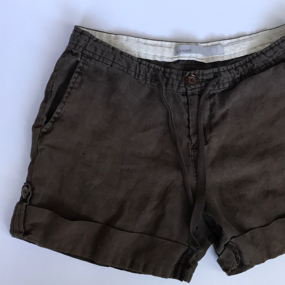 Brown Linen Shorts - Picture 3 of 8
